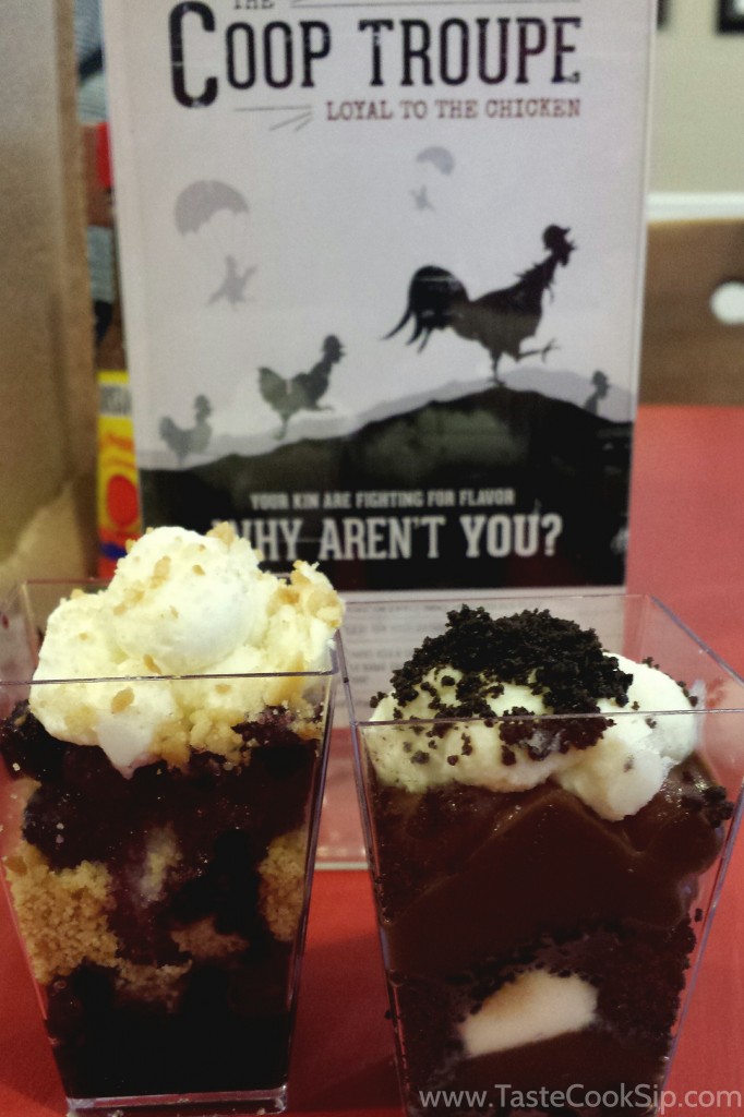 Pie Shots, in seasonal Blueberry and Mississippi Mud $2.25 each