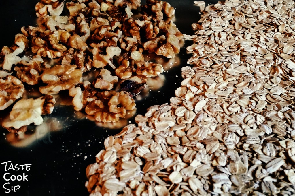 California Walnuts and Bobs Red Mill Oats toasted