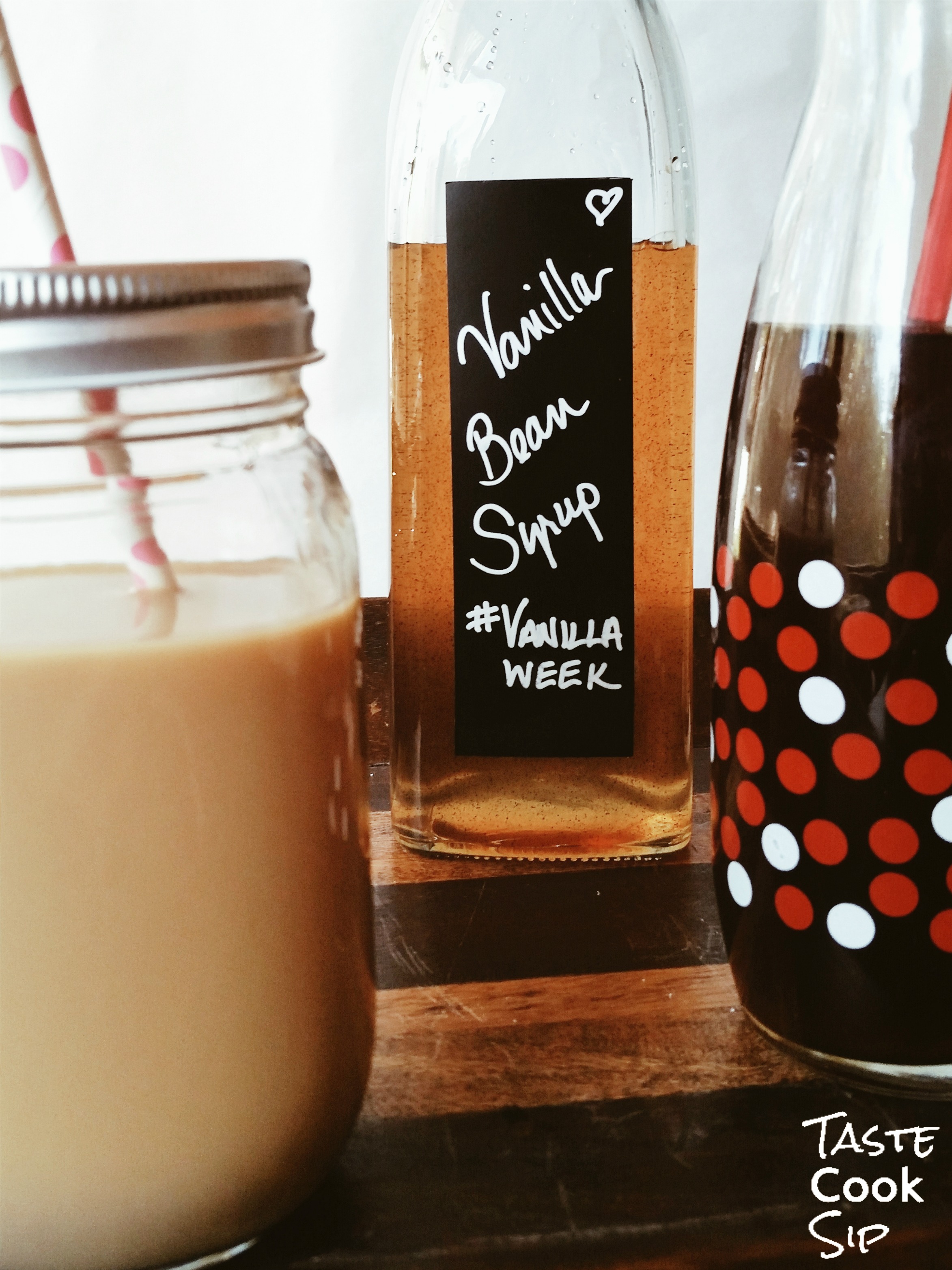 Easy Vanilla Syrup & Vanilla Iced Coffee - Taste Cook Sip