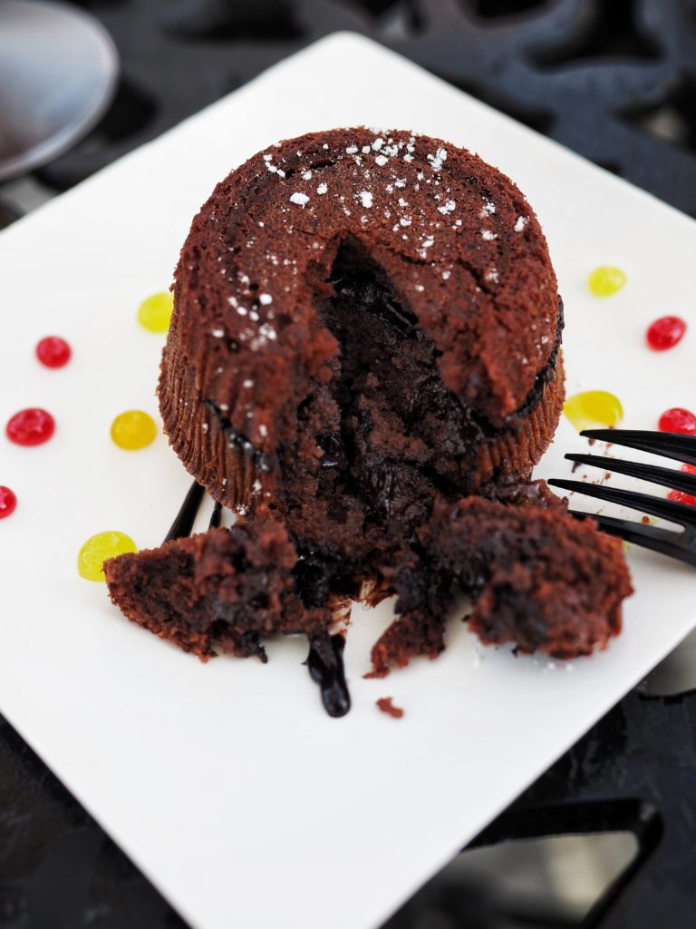 Molten Chocolate Lava Cake made with Pure Origin Valrhona chocolate.