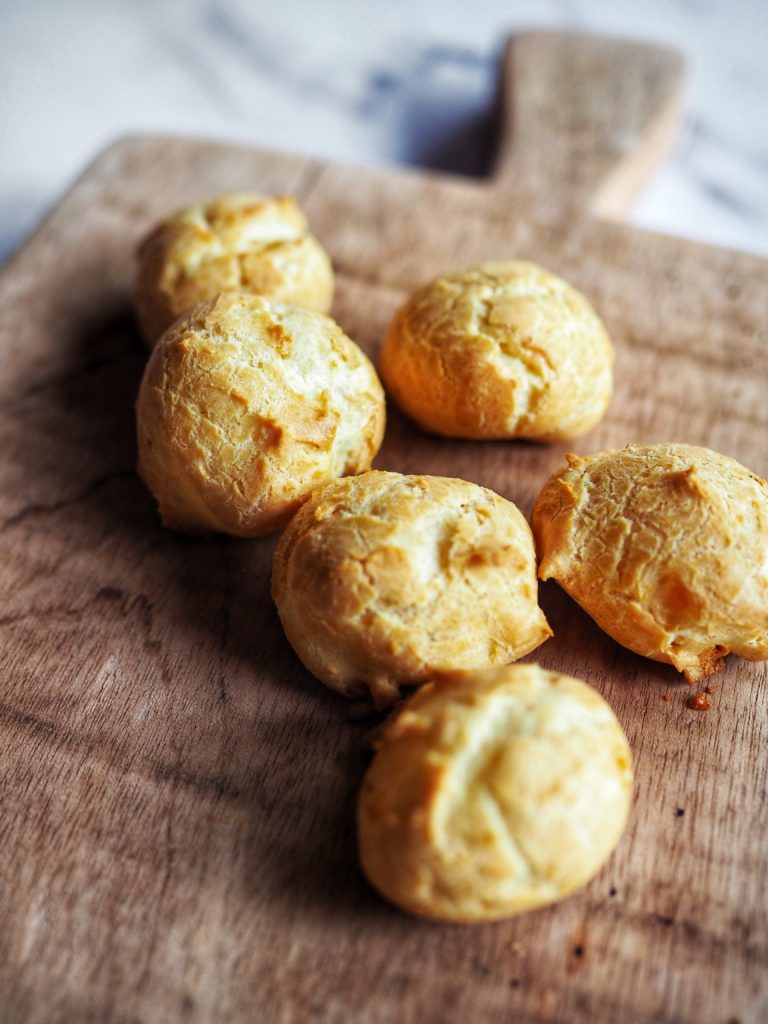 Dark Chocolate and Smokey Blue Cheese Gougères